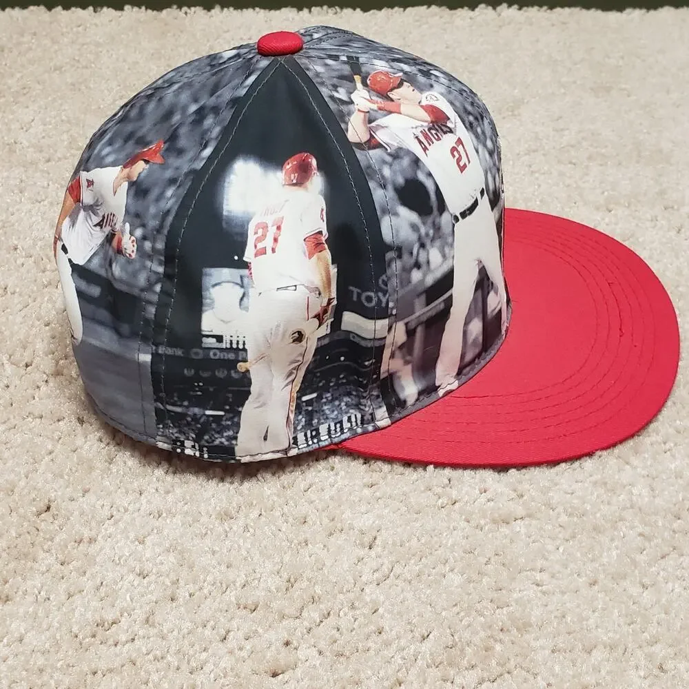 LA Angels Hat Cap Adult Mike Trout Baseball SGA 2015 AOP State Farm Sixth Man